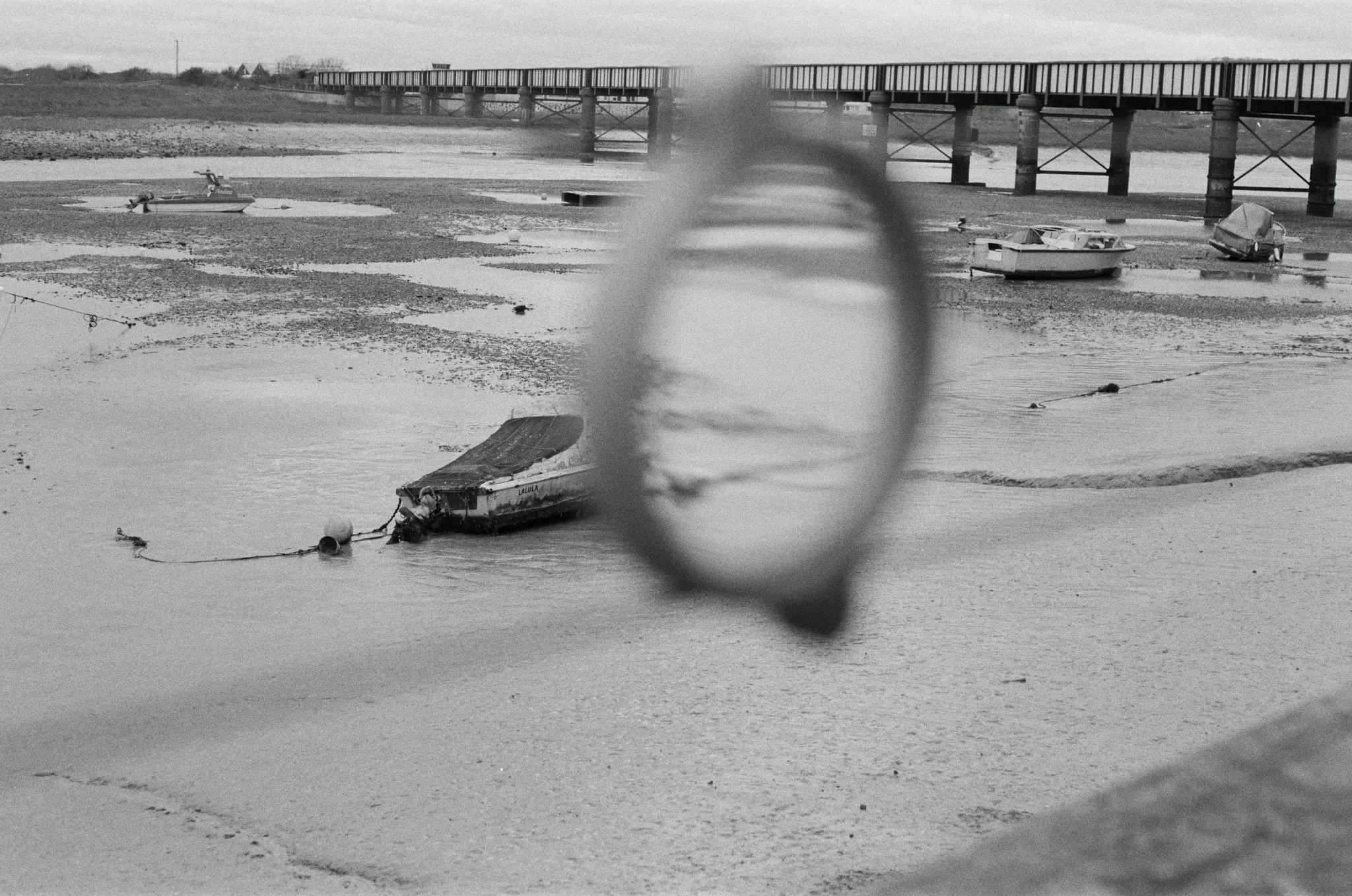 Black-and-white photograph from Worthing, Christmas 2023