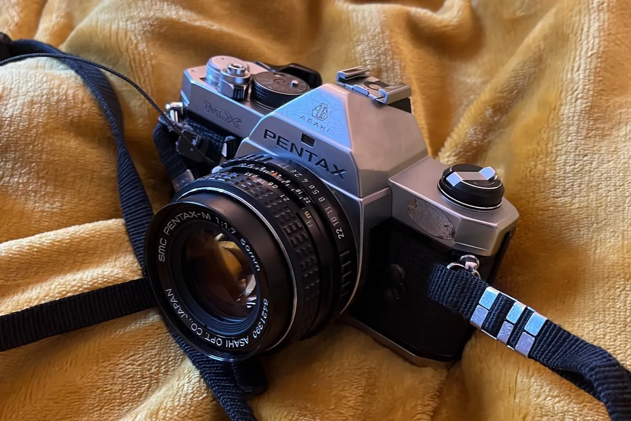 My first camera, Pentax MX.