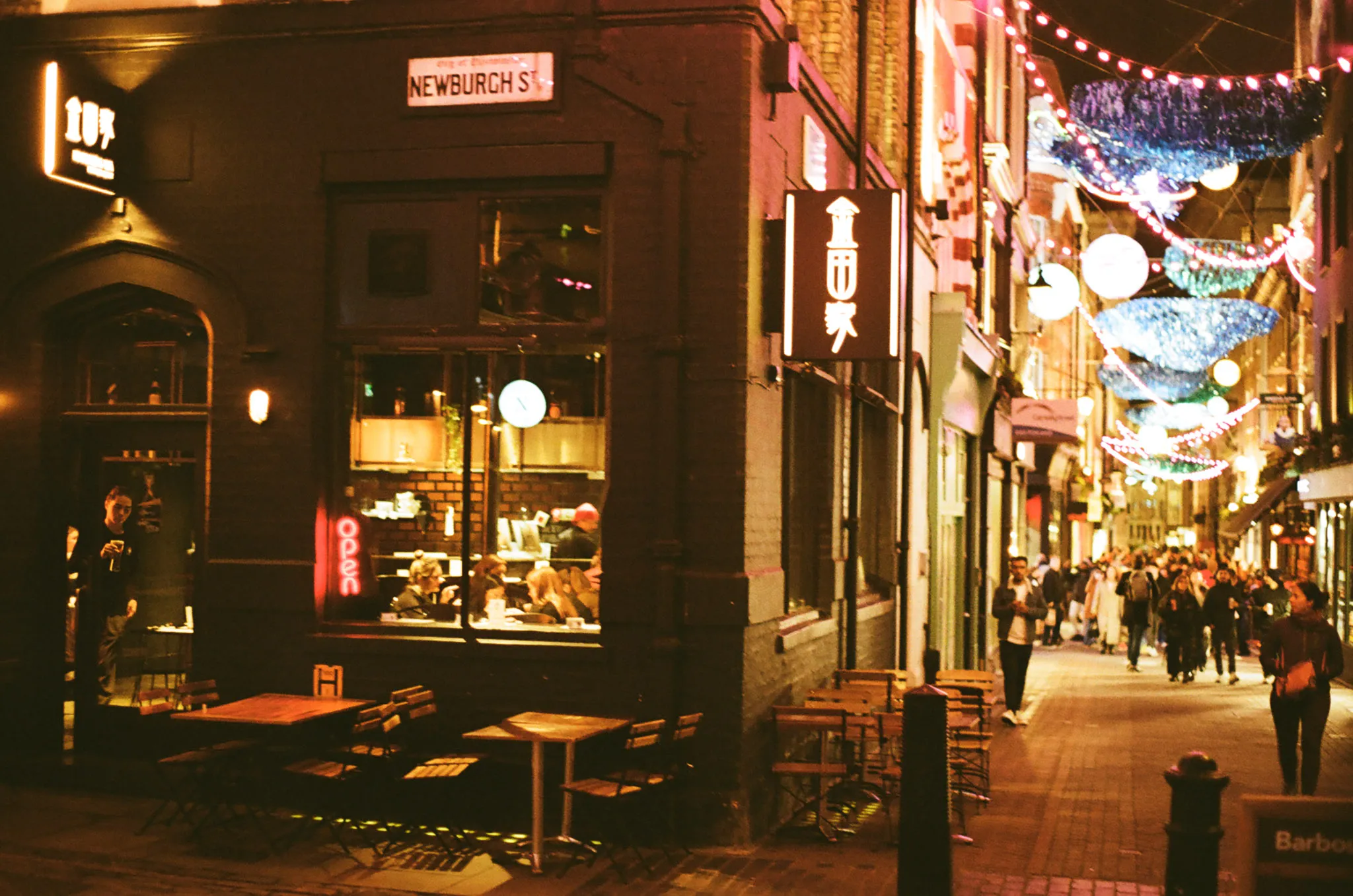 Carnaby Street at night, December 2023